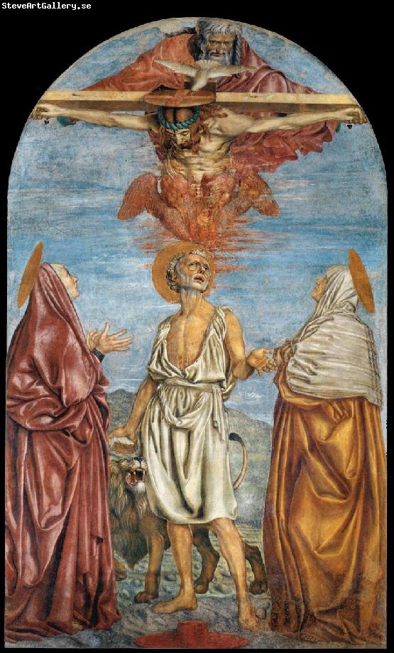 Andrea del Castagno The Holy Trinity, St Jerome and Two Saints